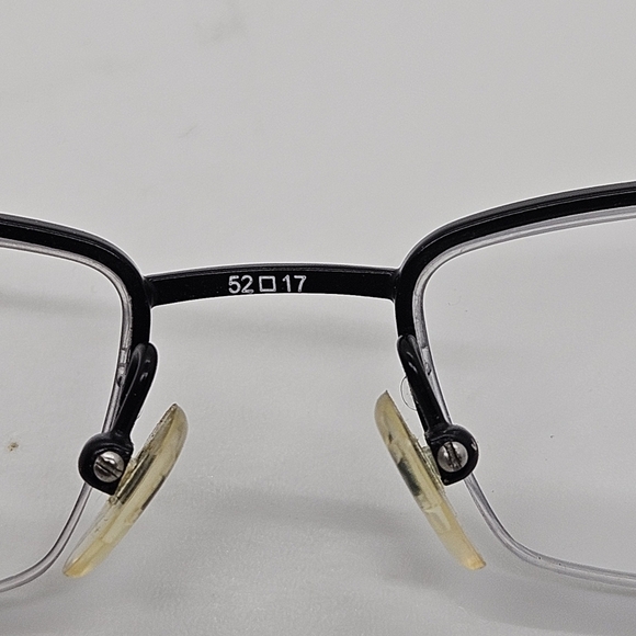Kenzo black rectangular floral half-rim eyeglasses FOR FRAMES ONLY 52 17 135 - Picture 5 of 7